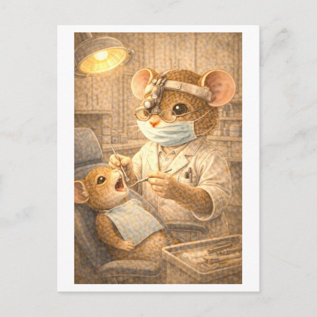 Postal Career Mouse as Dentist (Anverso)