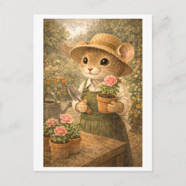 Postal Career Mouse as Gardener