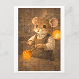 Postal Career Mouse as Glass Blower