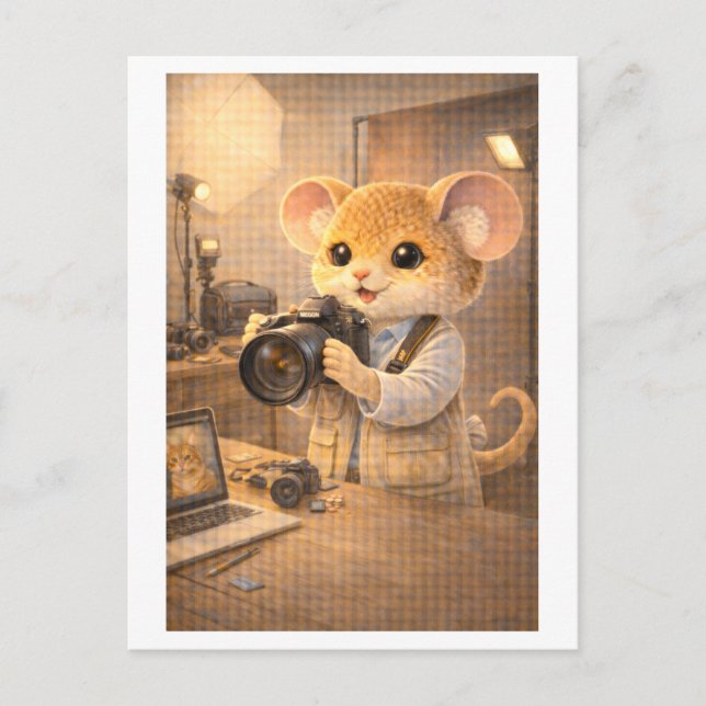 Postal Career Mouse as Photographer (Anverso)