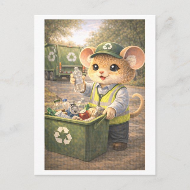Postal Career Mouse as Recycling Collector (Anverso)