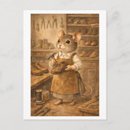 Postal Career Mouse as Shoemaker