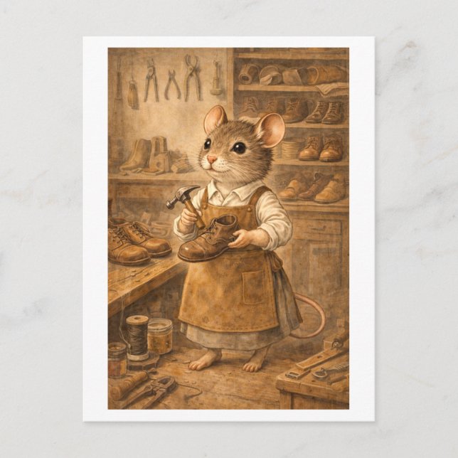 Postal Career Mouse as Shoemaker (Anverso)