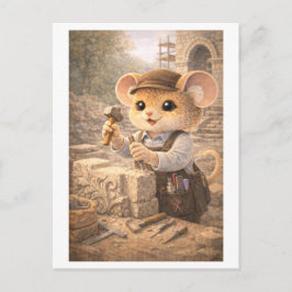 Postal Career Mouse as Stone Mason