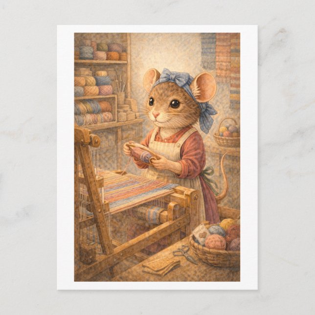 Postal Career Mouse as Weaver (Anverso)