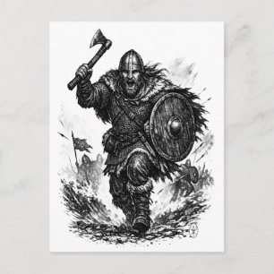 Postal Carga de Guerrero Vikingo - Batalla de Tinta