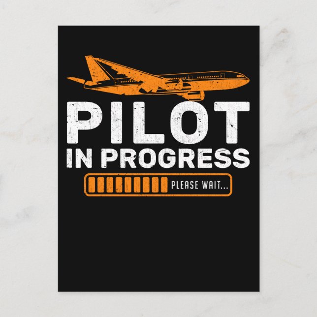 Postal Carga piloto divertida de avión divertida de avión (Anverso)