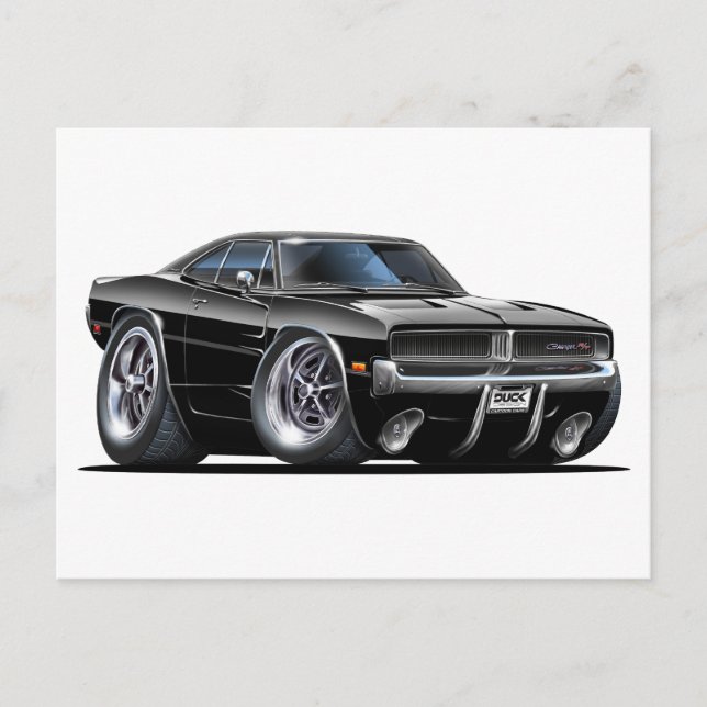 Postal Cargador Dodge Black Car (Anverso)