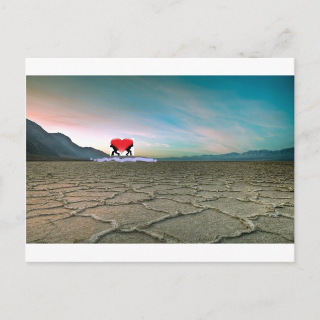 Postal Cargando amor (Anverso)