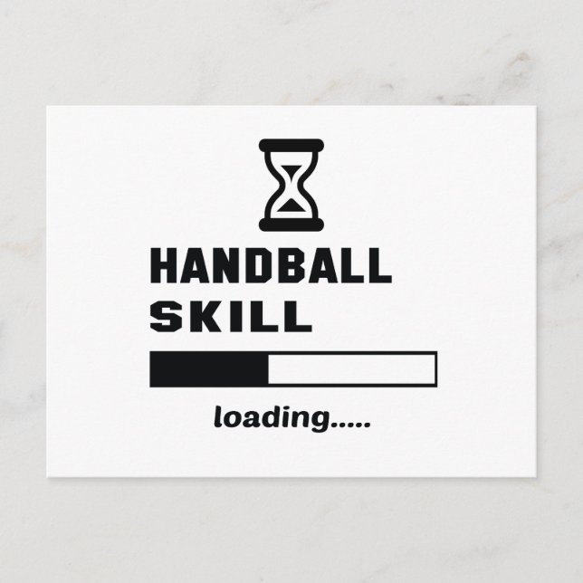 Postal Cargando habilidad de balonmano... (Anverso)