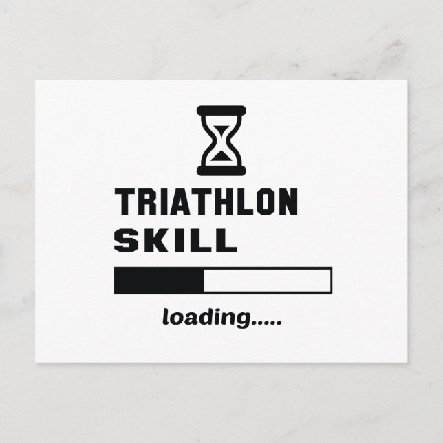 Postal Cargando habilidades de triatlón...... (Anverso)