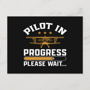 Postal Cargando Piloto… Divertido Avión Biplano Vintage d