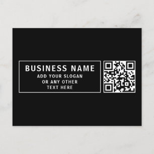 Postal Cargar código QR o logotipo Moderno Negro