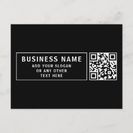 Postal Cargar código QR o logotipo | Negro moderno