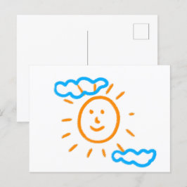 Postal Cargar los dibujos de los niños convierte los dibu