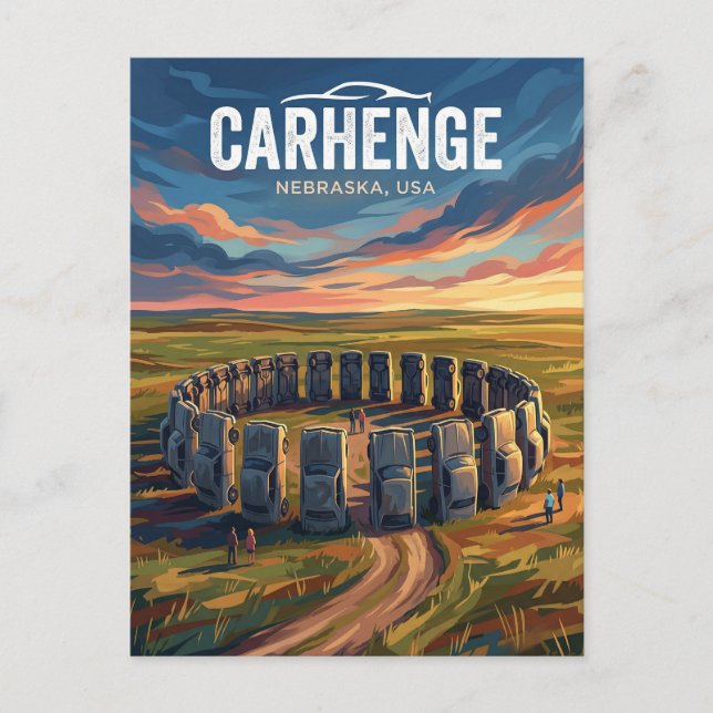 Postal Carhenge EE. UU. (Anverso)