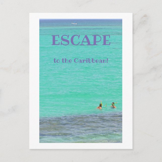 POSTAL CARIBE ACUAMARINO/DOS NAVEGADORES/ESCAPE A CARI (Anverso)