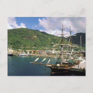 Postal Caribe, Santa Lucía, Soufriere. Barcos en