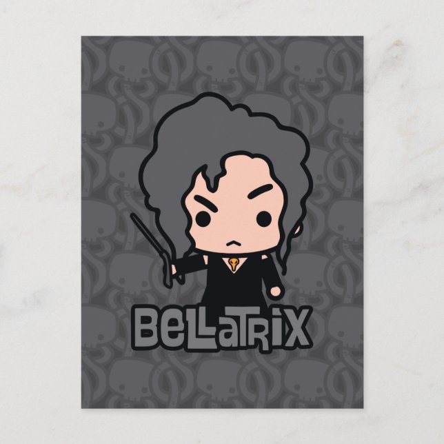 Postal Caricatura Bellatrix, arte (Anverso)