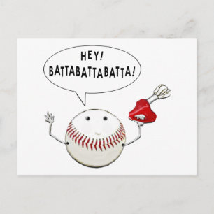 Postal Caricatura de béisbol