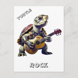 Postal Caricatura de Dibujos Animados de Tortuga Animal