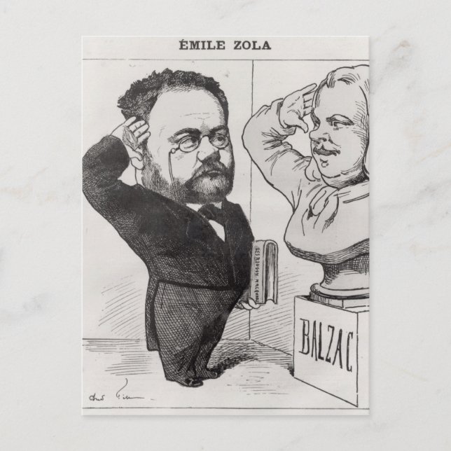Postal Caricatura de Emile Zola (Anverso)