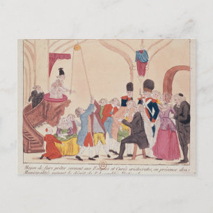 Postal Caricatura de la forma de hacer aristocrático