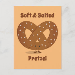 Postal Caricatura De Pretzel Saltado Sonriente