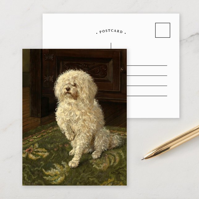 Postal Caricatura en una alfombra verde | George L. Harri (Subido por el creador)