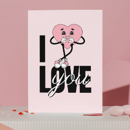 Postal Caricatura encantadora de San Valentín