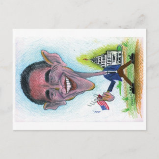 Postal Caricatura-postal Obama