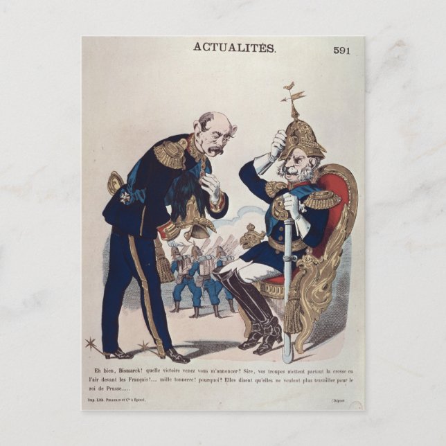 Postal caricature of Kaiser Wilhelm  of Prussia (Anverso)