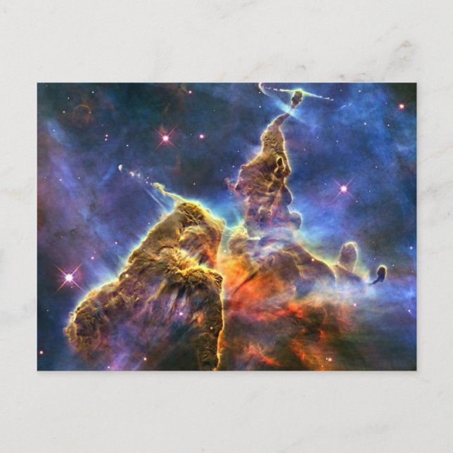 Postal Carina Nebula Hubble Space (Anverso)