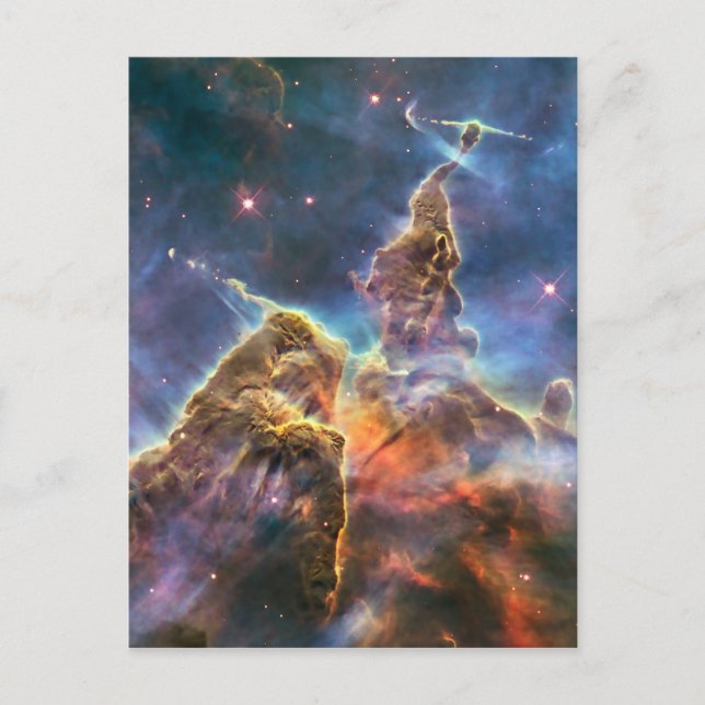 Postal Carina Nebula por el telescopio espacial Hubble (Anverso)