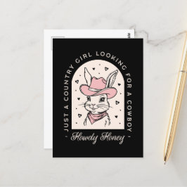 Postal Cariño, buscando a un vaquero vaquero gracioso