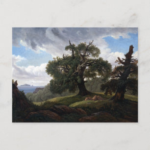 Postal Carl Gustav Carus Recuerdo de una isla boscosa