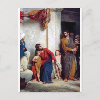Postal Carl Heinrich Bloch - Sufre a los niños