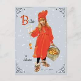 Postal Carl Larsson Brita como Navidades de Iduna CC0909
