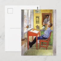 Carl Larsson Esbjorn en Red Desk Arte Antiguo
