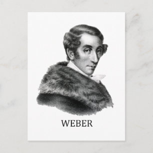 Postal Carl Maria von Weber, negro