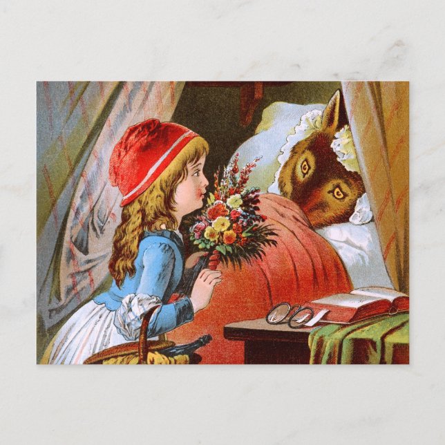 Postal Carl Offterdinger: Pequeño capullo rojo (Anverso)