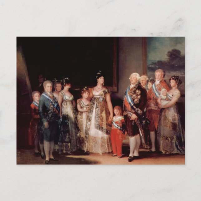 Postal Carlos IV de España y su familia - Goya (Anverso)