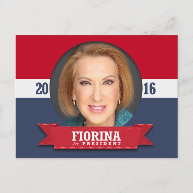 Postal Carly Fiorina para presidente 2016 (Anverso)