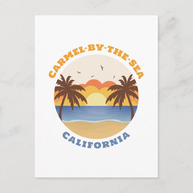 Postal Carmel-by-the-Sea, Condado de Monterey, California (Anverso)