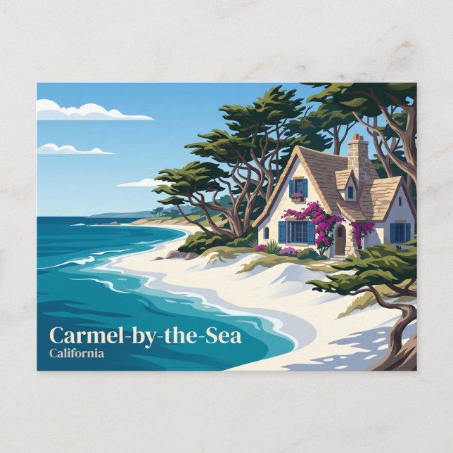 Postal Carmel-by-the-Sea EE. UU. (Anverso)