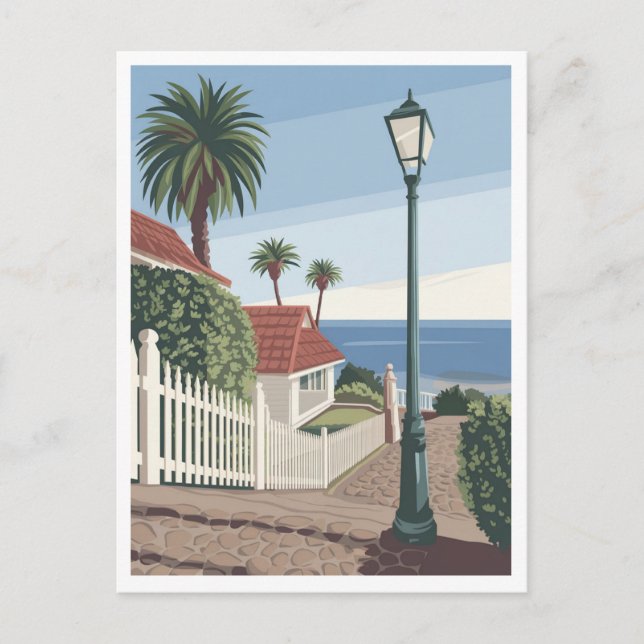 Postal Carmel, CA - Hogar a lo largo de la costa (Anverso)