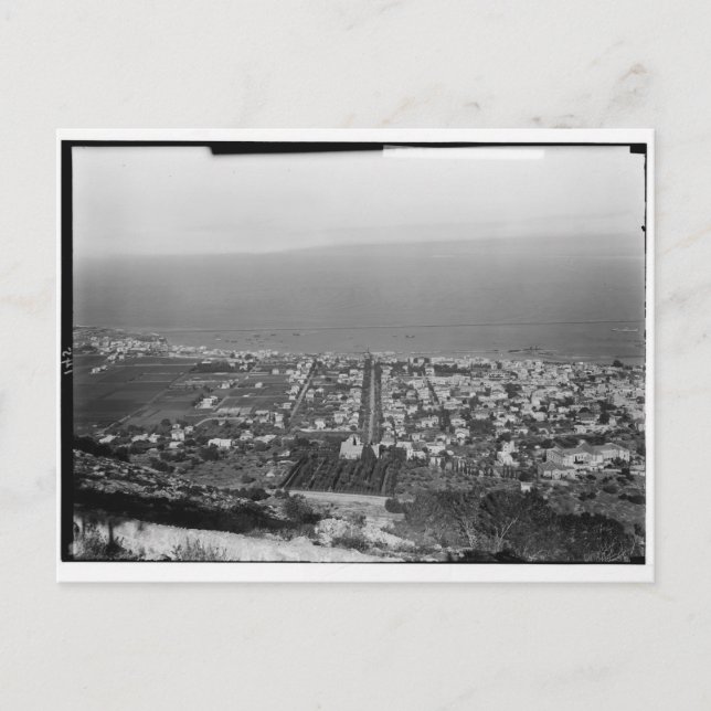 Postal Carmel, Haifa, aproximadamente 1922 (Anverso)