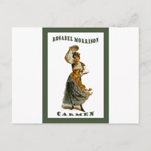 Postal Carmen de Georges Bizet ~ Rosabel Morrison 1896