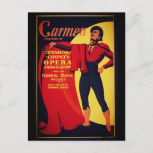 Postal Carmen ópera poster