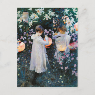 Postal Carnación, Lily, Lily, Rosa - John Singer Sargent